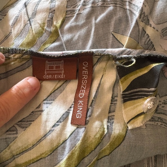 GUC Eikei- Palm Leaves Exotic Tropical Fronds Duvet Cover Set. Oversized King - Picture 8 of 13